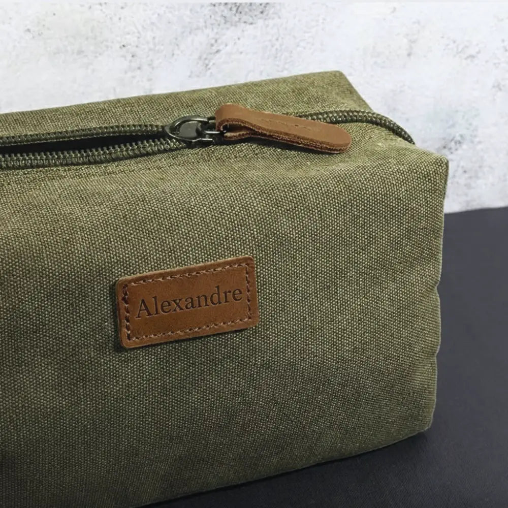 Trousse de Toilette Personnalisée Homme en Toile