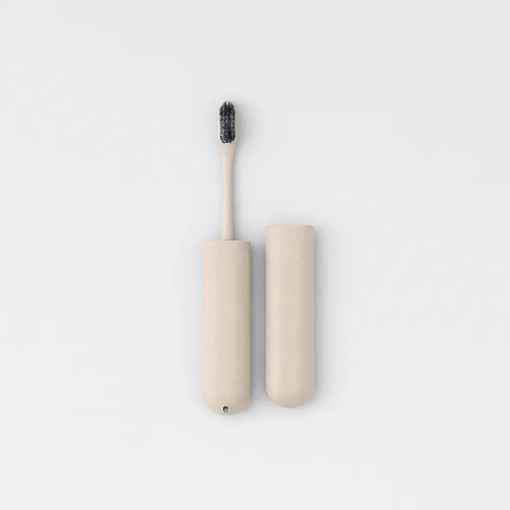 etuit de brosse a dent beige