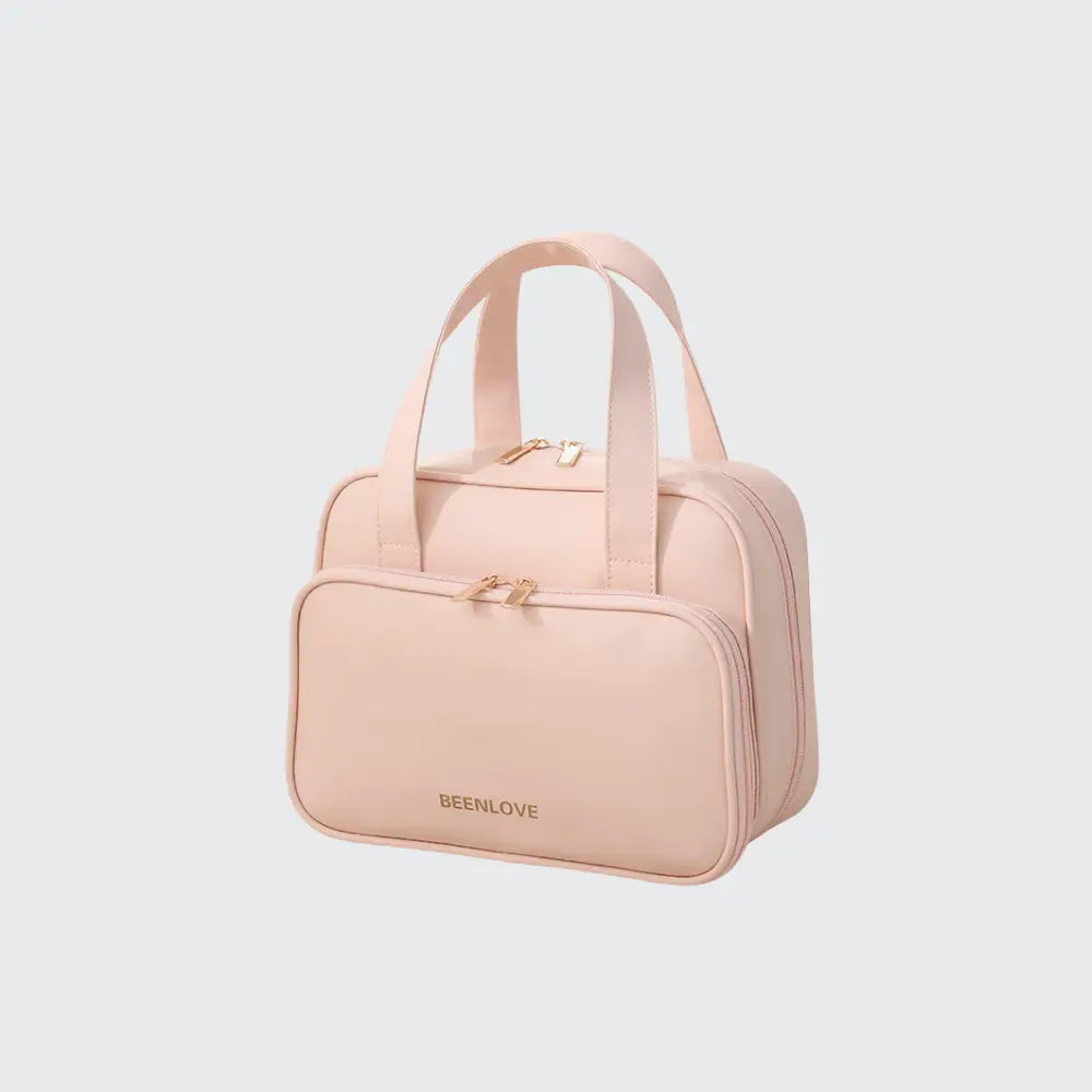 grand vanity femme voyage rose en cuir