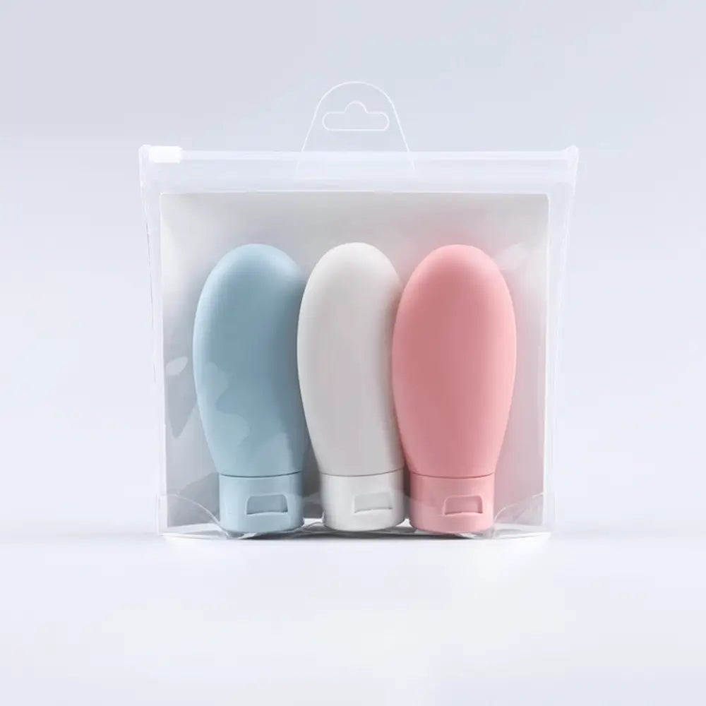 lot de trois flacons de voyage bagage cabine