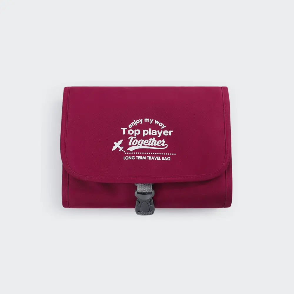 trousse de toilette a suspendre rouge