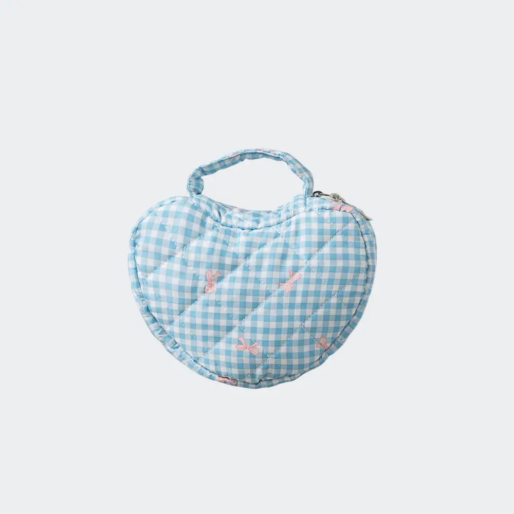 trousse de toilette coeur bleu