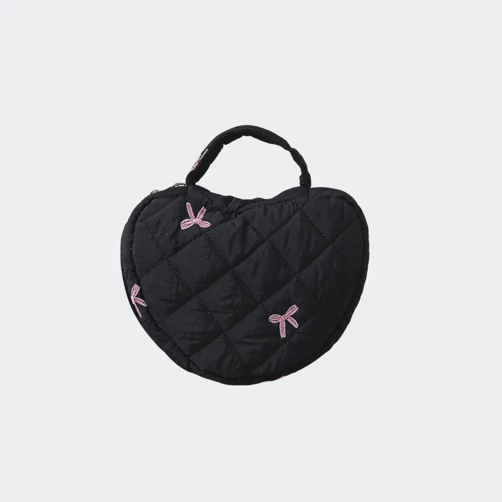 trousse de toilette coeur noir