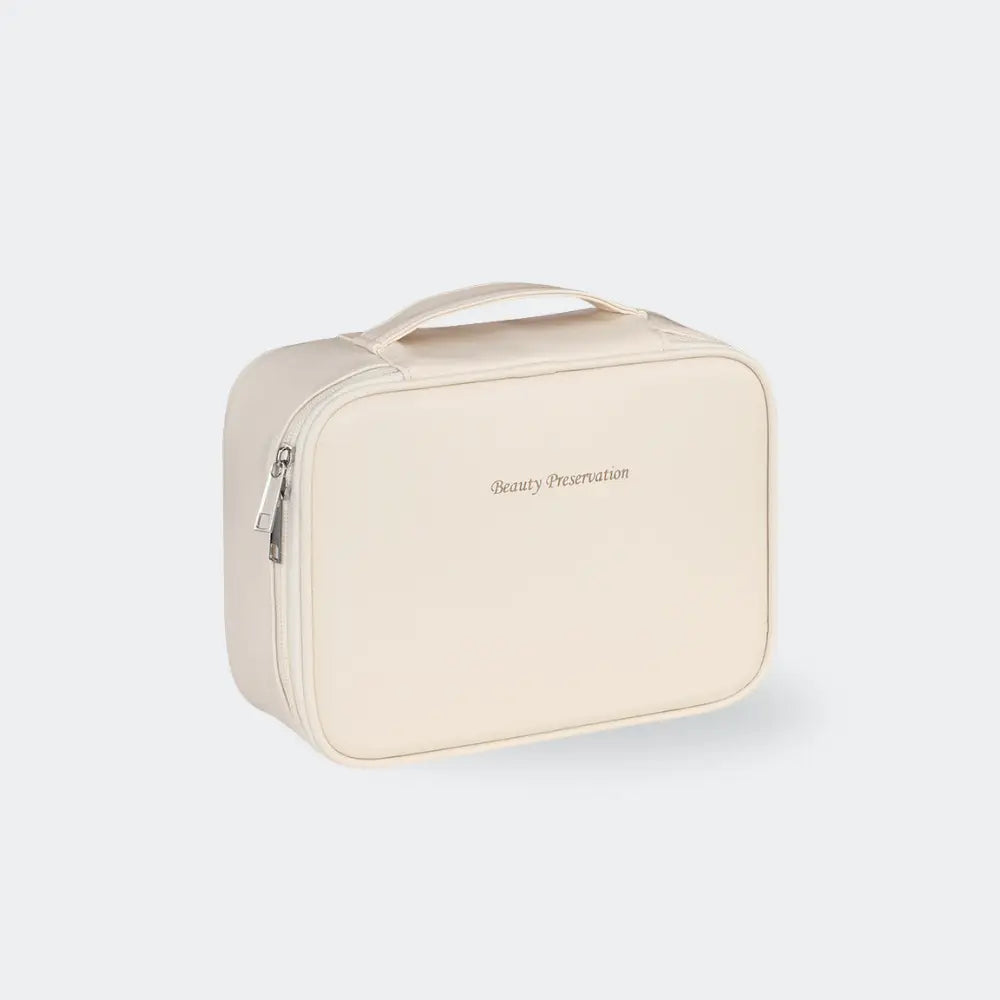 trousse de toilette cuir beige Image