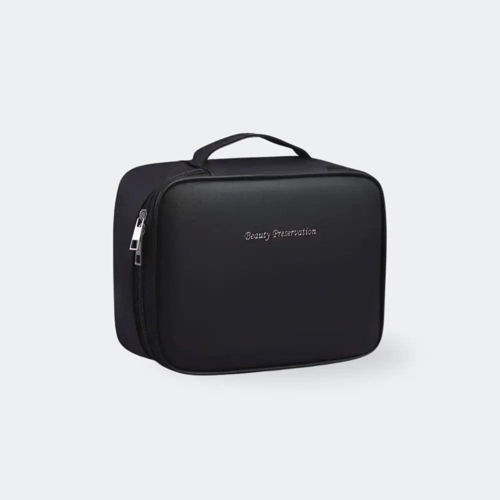 trousse de toilette cuir noir