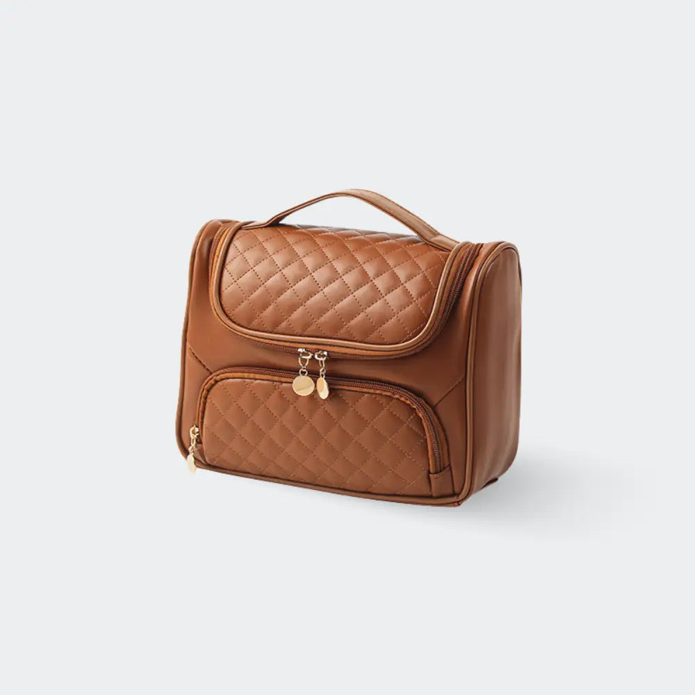 trousse de toilette de luxe marron