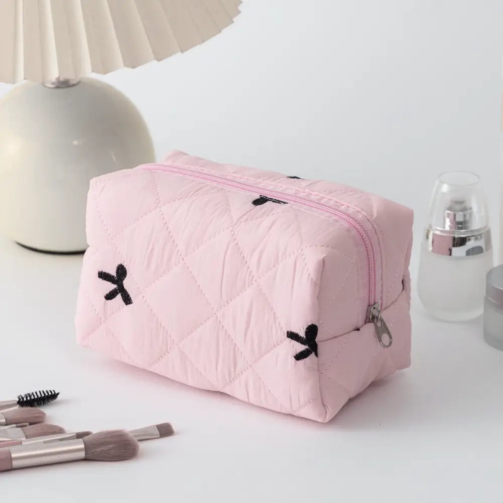 trousse de toilette en coton rose Image