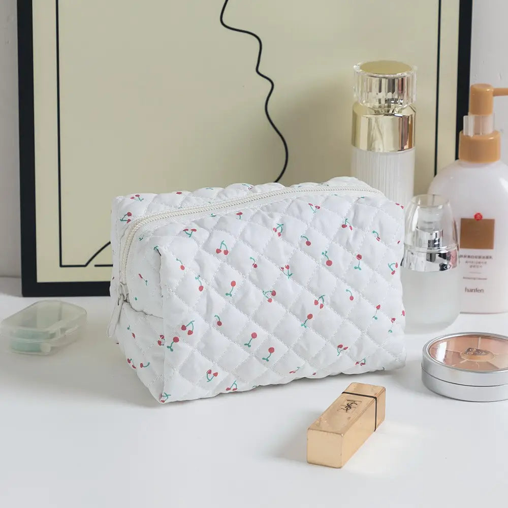 trousse de toilette en gaze de coton blanc