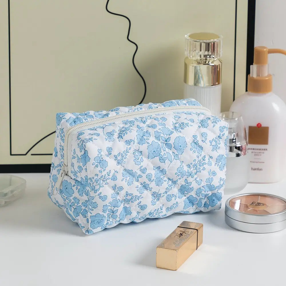 trousse de toilette en gaze de coton bleu clair Image