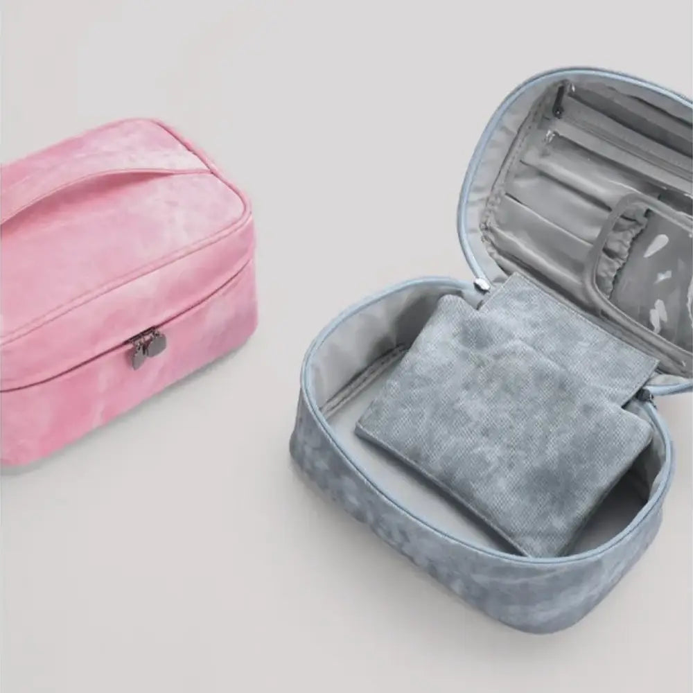 trousse de toilette en tissus compartiment