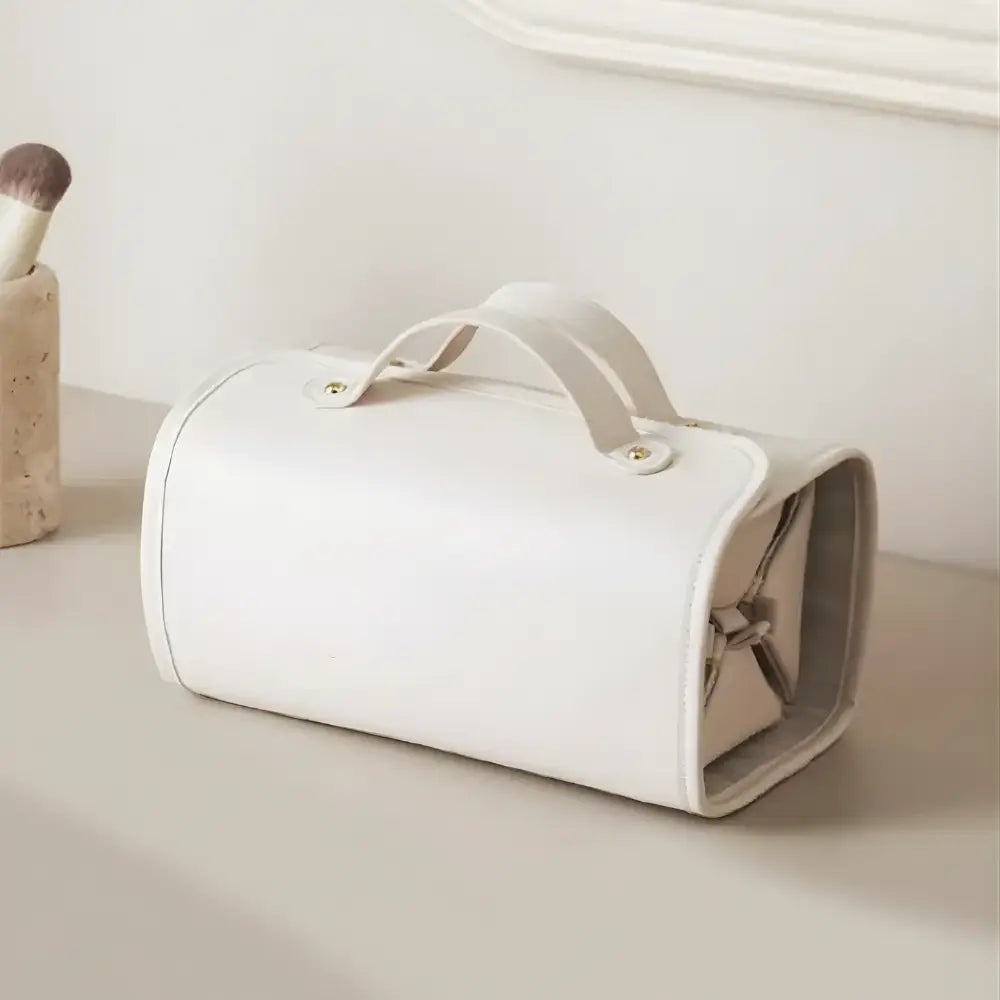 trousse de toilette femme cuir blanc