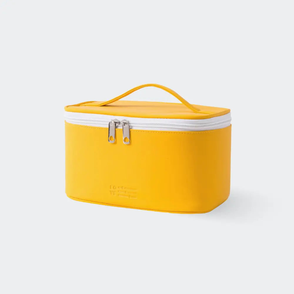 trousse de toilette femme grand format orange