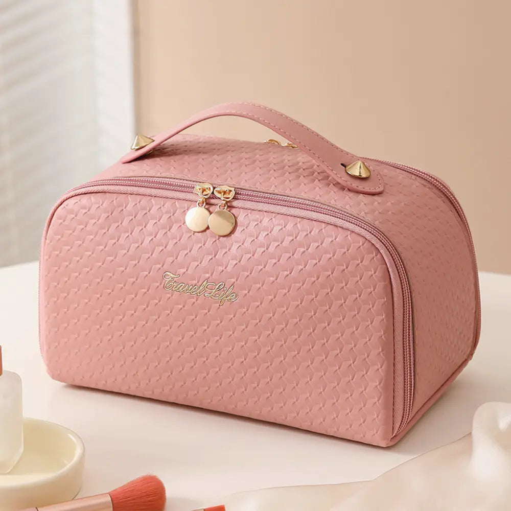 trousse de toilette femme luxe rose