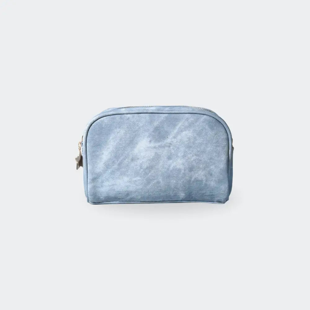 trousse de toilette femme tissu bleu Image
