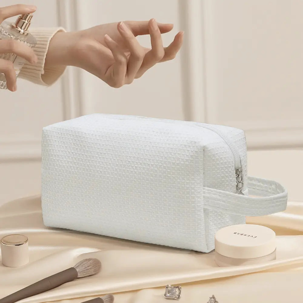 trousse de toilette gaze de coton femme avec anse
