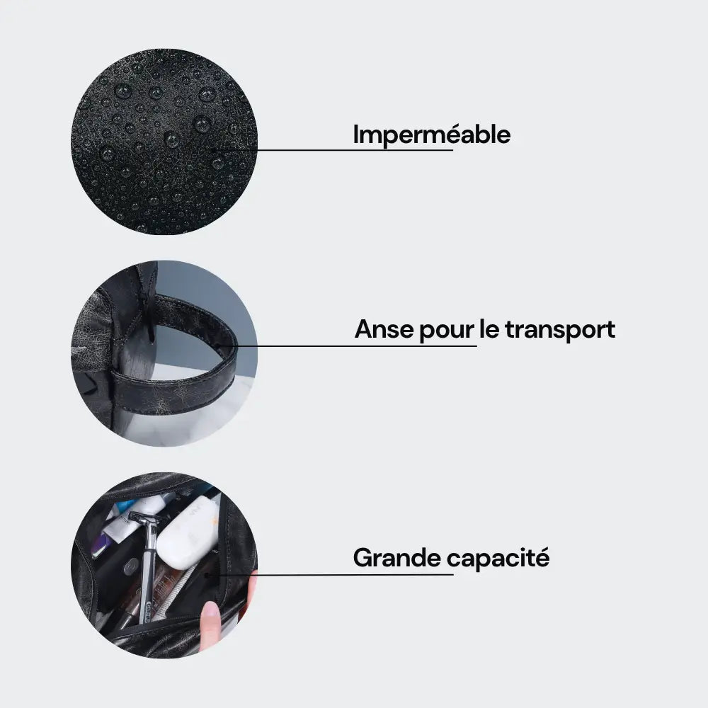 trousse de toilette homme en cuir consignes