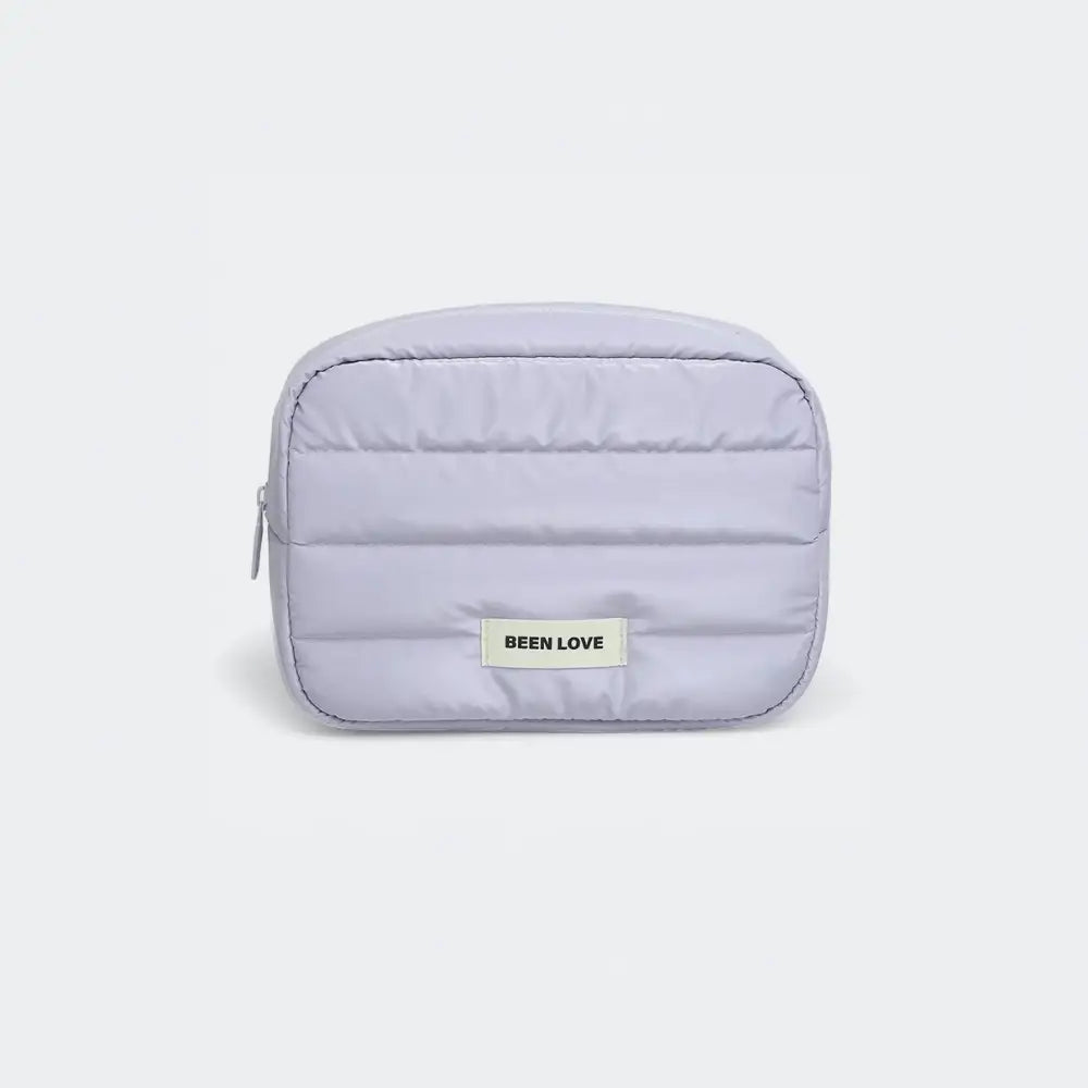 trousse de toilette matelassée violet