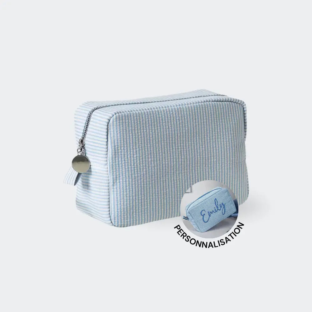 trousse de toilette personnalisable bleu