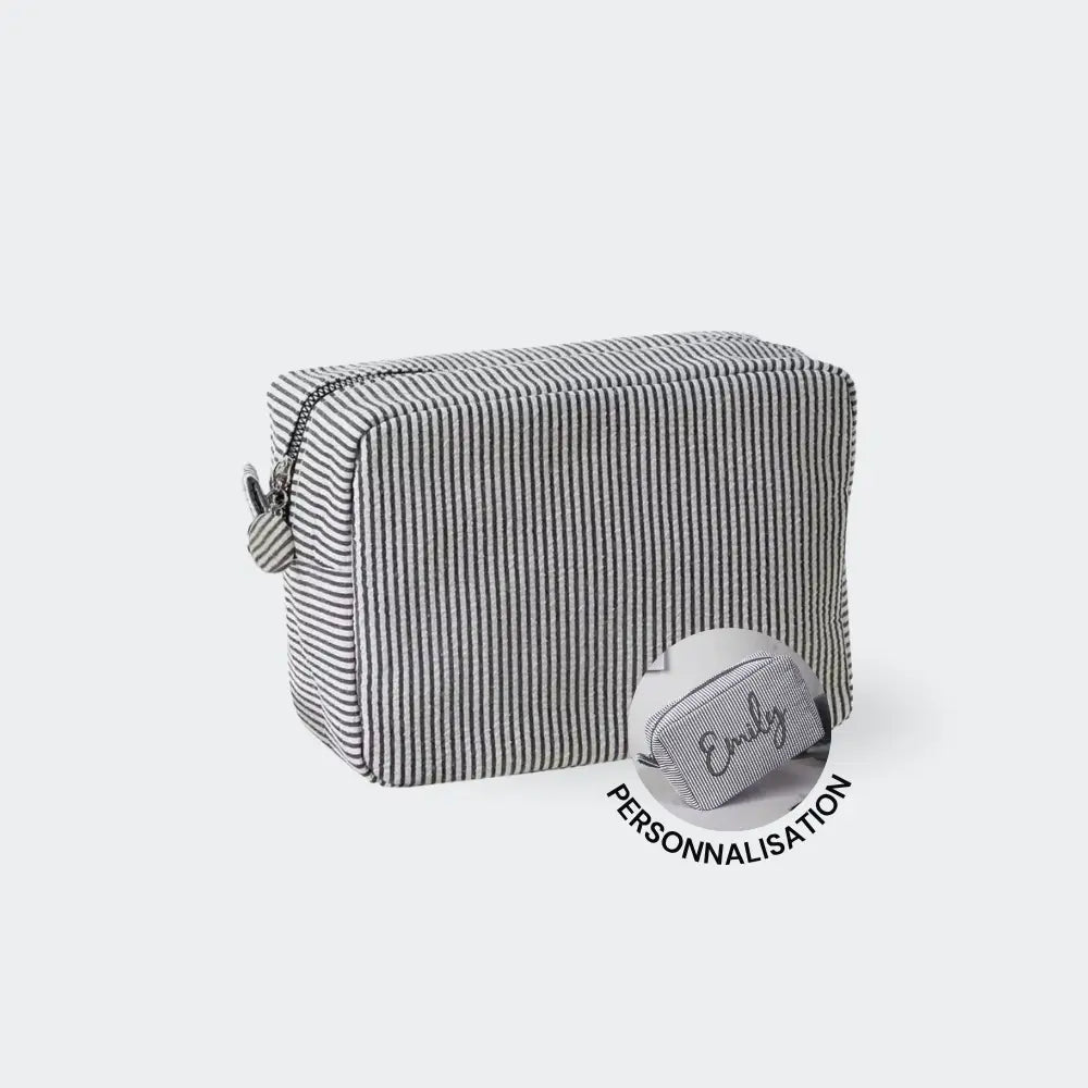 trousse de toilette personnalisable gris