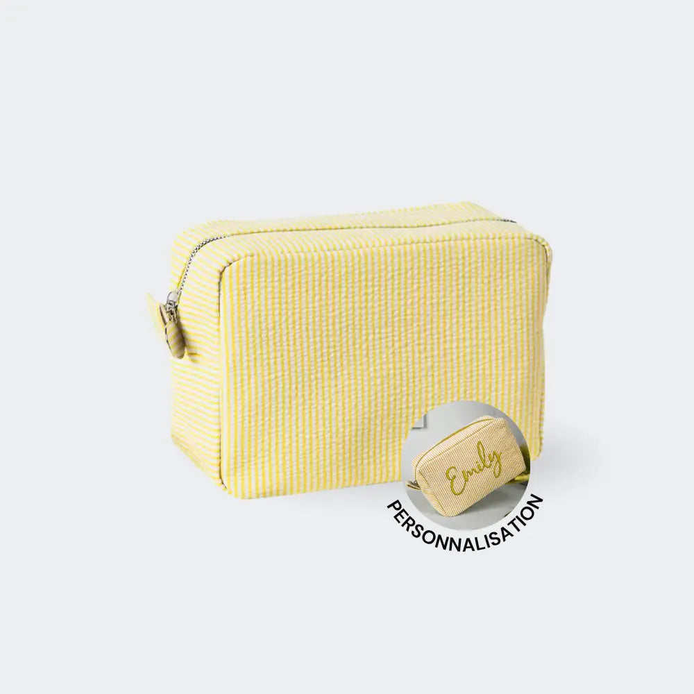trousse de toilette personnalisable jaune