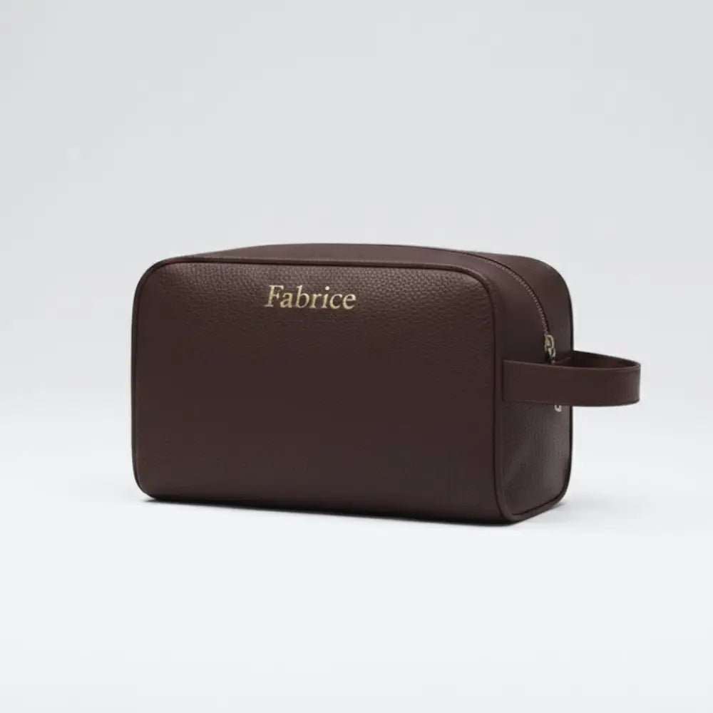 Trousse de Toilette Personnalisée Cuir Homme