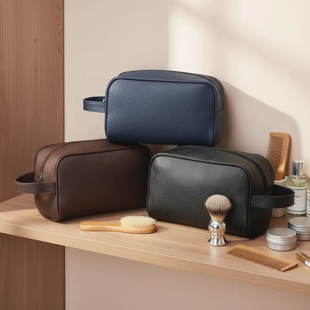 Trousse de Toilette Personnalisée Cuir Homme