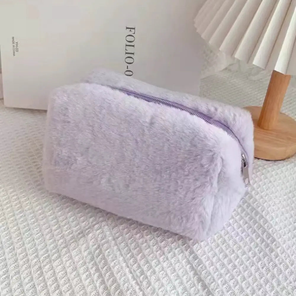 trousse de toilette tissu violet