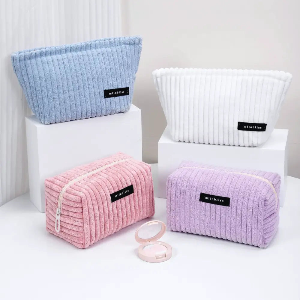 trousse de toilette velours côtelé plusieurs modelés