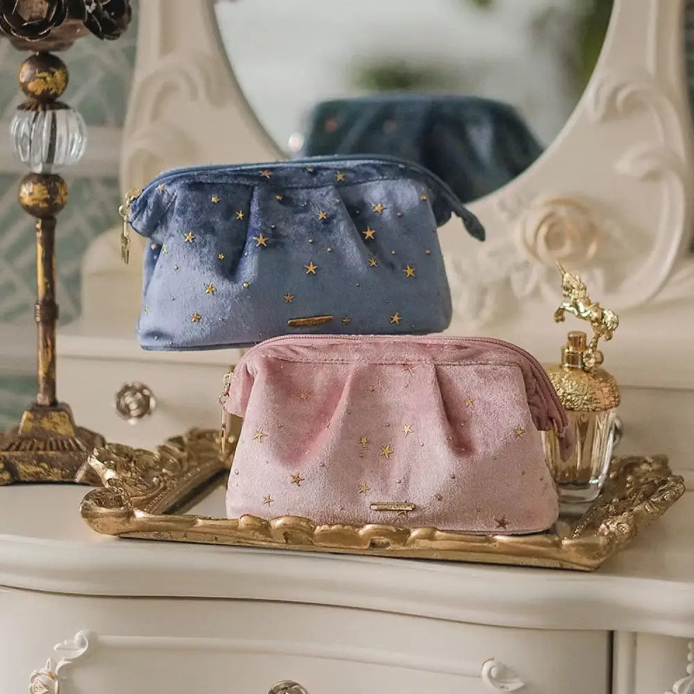 trousse de toilette velours femme