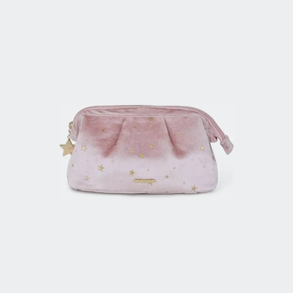 trousse de toilette velours rose