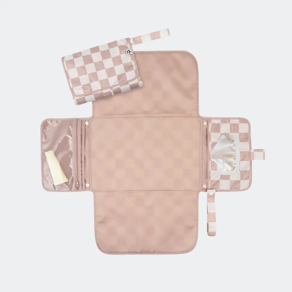 trousse de toilettes bebe rose et blanc