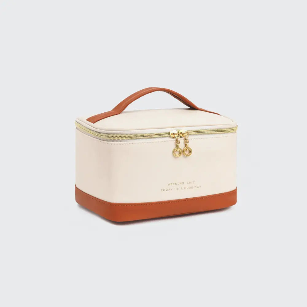 vanity de voyage pour femme en cuir